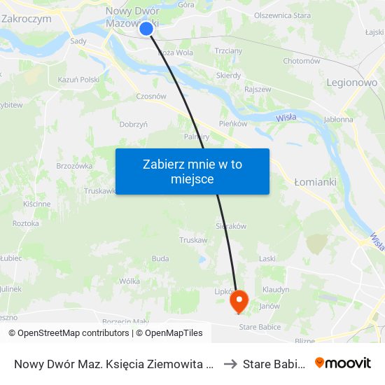 Nowy Dwór Maz. Księcia Ziemowita 02 to Stare Babice map