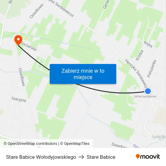 Stare Babice Wołodyjowskiego to Stare Babice map