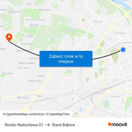 Rondo Radosława 01 to Stare Babice map