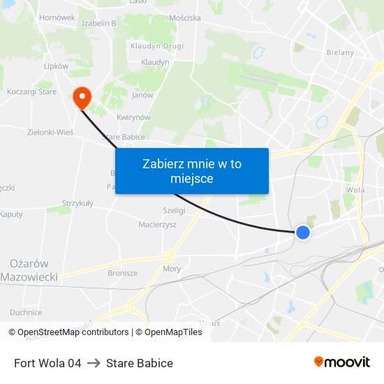 Fort Wola 04 to Stare Babice map