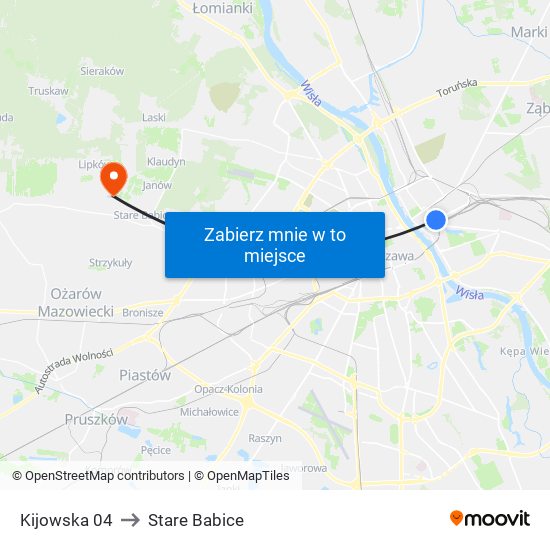 Kijowska 04 to Stare Babice map