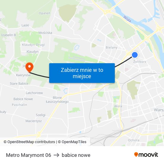 Metro Marymont 06 to babice nowe map