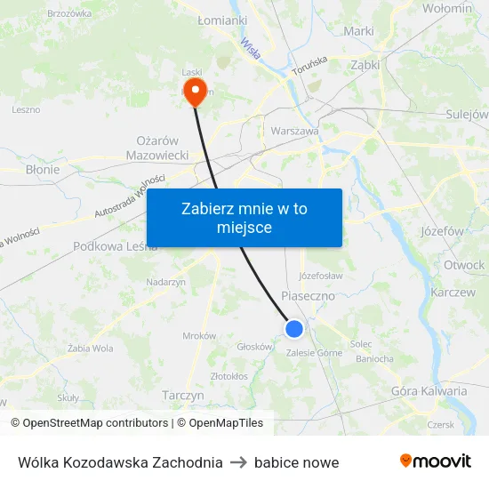 Wólka Kozodawska Zachodnia to babice nowe map