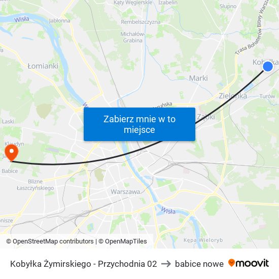 Kobyłka Żymirskiego - Przychodnia 02 to babice nowe map