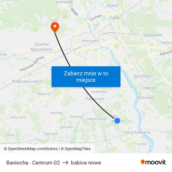 Baniocha - Centrum 02 to babice nowe map