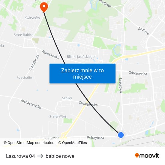 Lazurowa 04 to babice nowe map