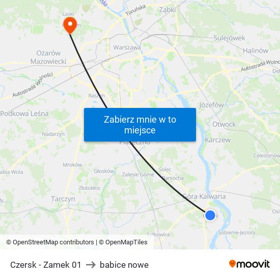 Czersk - Zamek 01 to babice nowe map