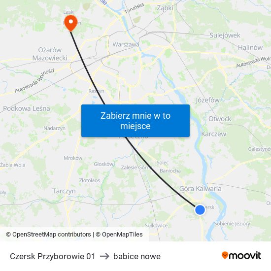 Czersk Przyborowie 01 to babice nowe map