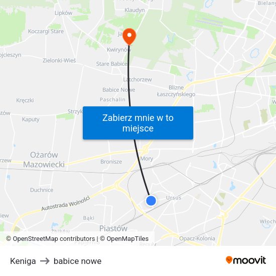 Keniga to babice nowe map