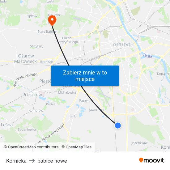 Kórnicka to babice nowe map