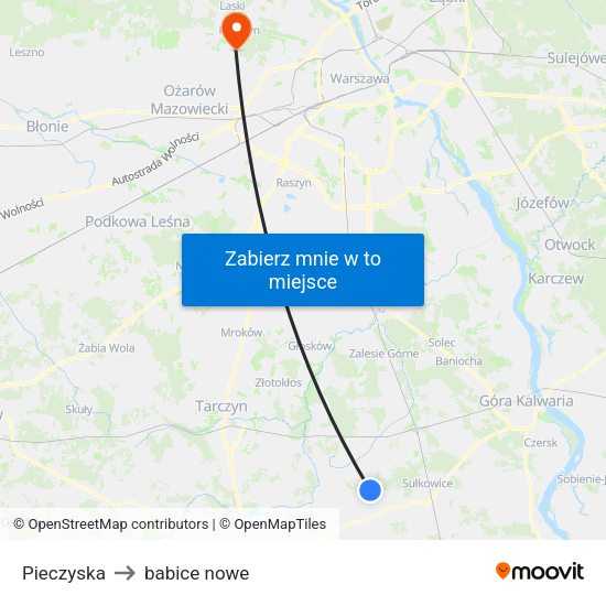 Pieczyska to babice nowe map