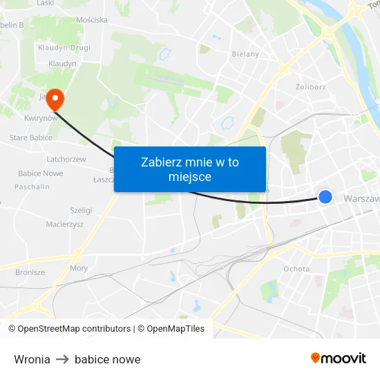 Wronia to babice nowe map