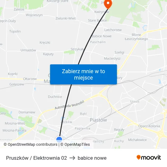 Pruszków / Elektrownia 02 to babice nowe map