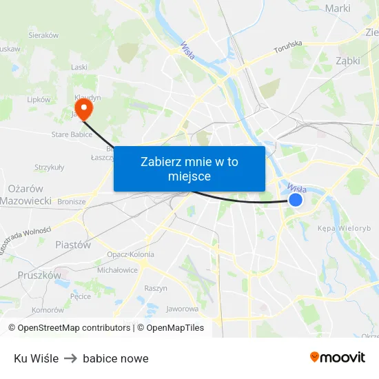 Ku Wiśle to babice nowe map