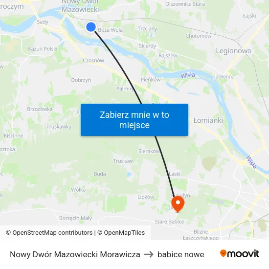 Nowy Dwór Mazowiecki Morawicza to babice nowe map