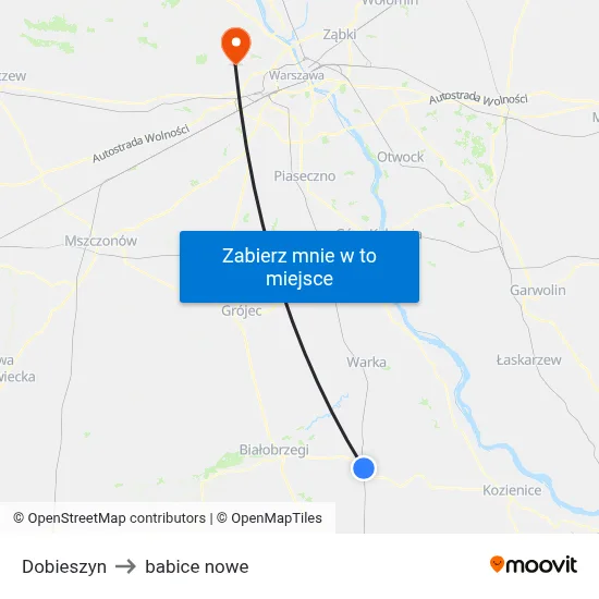 Dobieszyn to babice nowe map