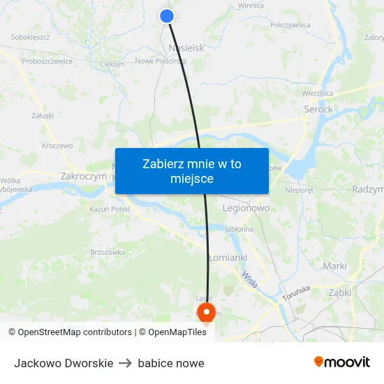 Jackowo Dworskie to babice nowe map