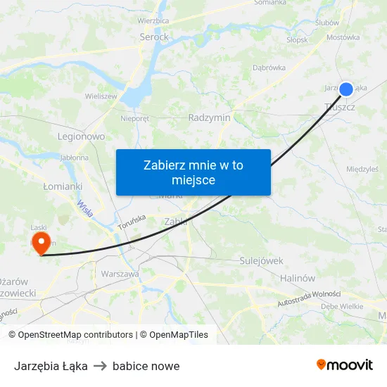 Jarzębia Łąka to babice nowe map