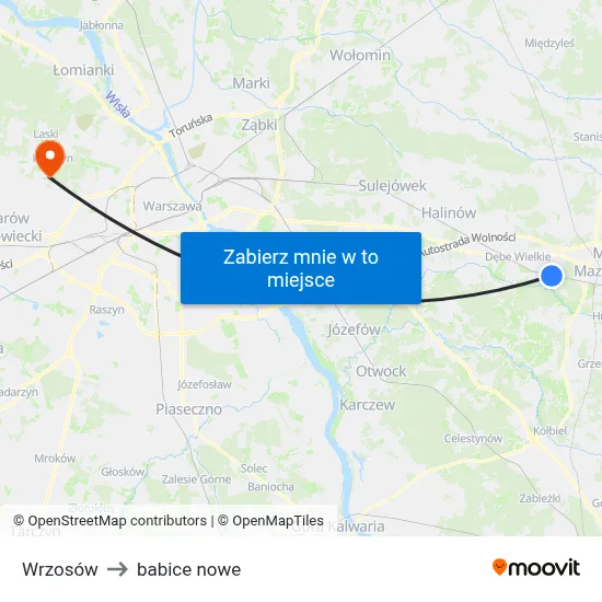 Wrzosów to babice nowe map