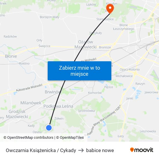 Owczarnia Książenicka / Cykady to babice nowe map