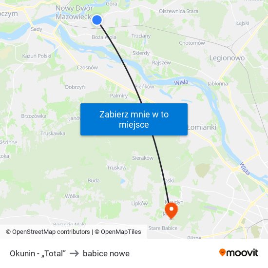 Okunin - „Total” to babice nowe map