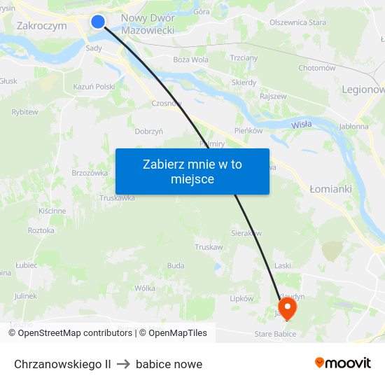 Chrzanowskiego II to babice nowe map