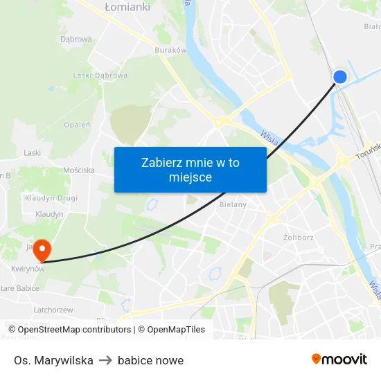 Os. Marywilska to babice nowe map