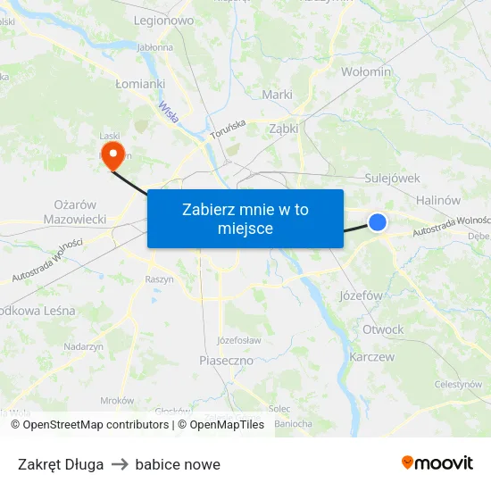 Zakręt Długa to babice nowe map