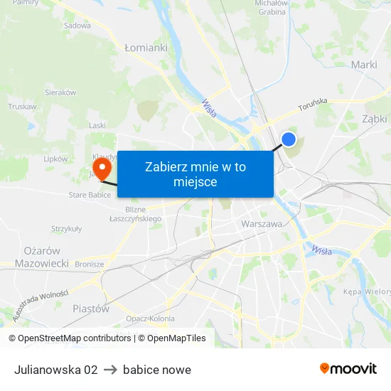 Julianowska to babice nowe map