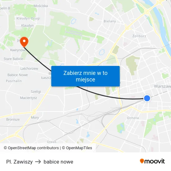 Pl. Zawiszy to babice nowe map