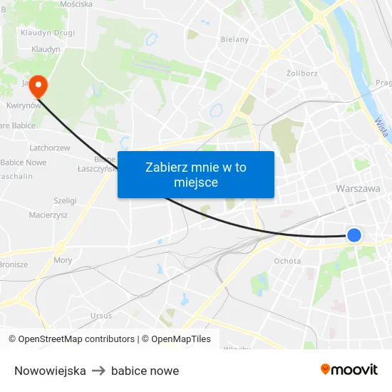 Nowowiejska to babice nowe map