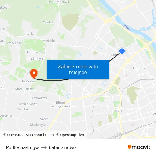 Podleśna - IMGW to babice nowe map