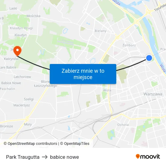 Park Traugutta to babice nowe map