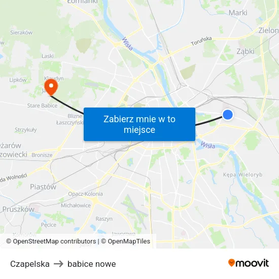 Czapelska to babice nowe map