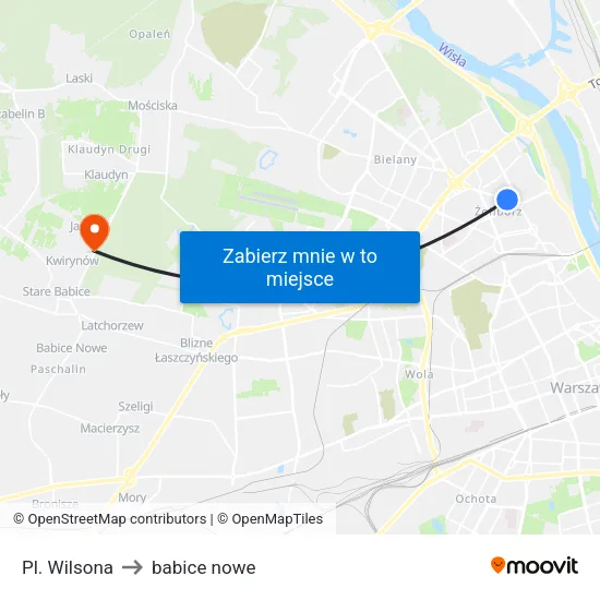 Pl. Wilsona to babice nowe map