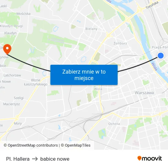 Pl. Hallera to babice nowe map