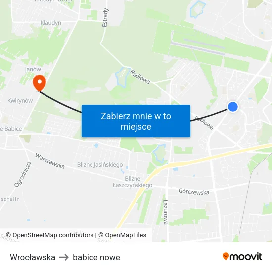 Wrocławska to babice nowe map