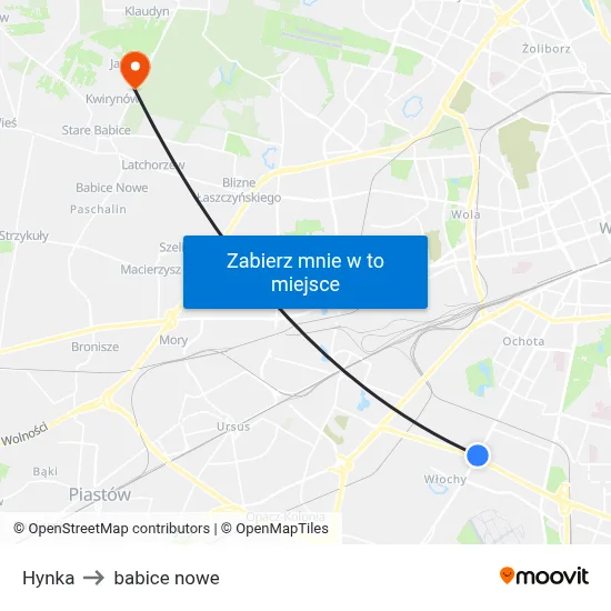 Hynka to babice nowe map