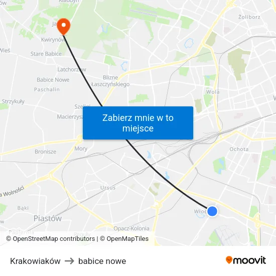 Krakowiaków to babice nowe map