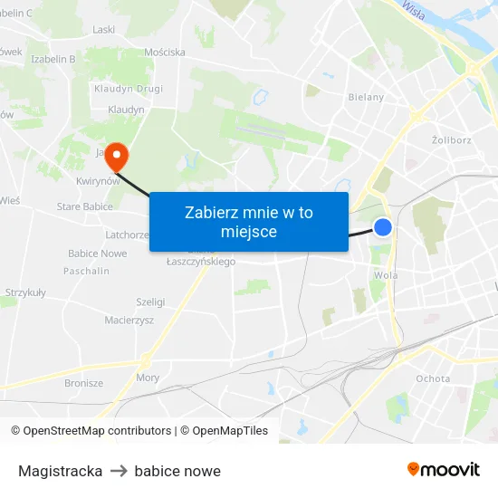Magistracka to babice nowe map