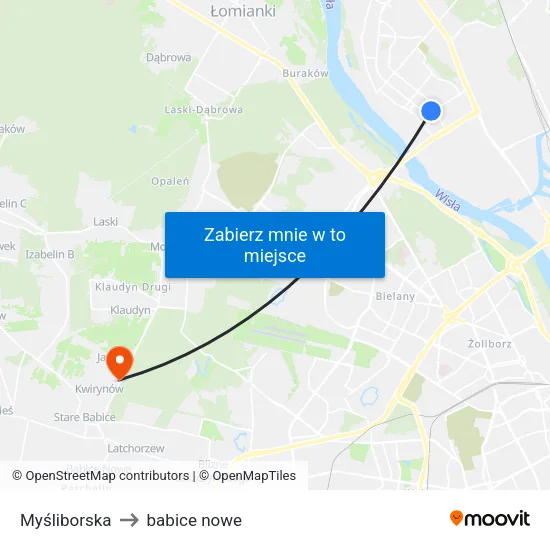 Myśliborska to babice nowe map