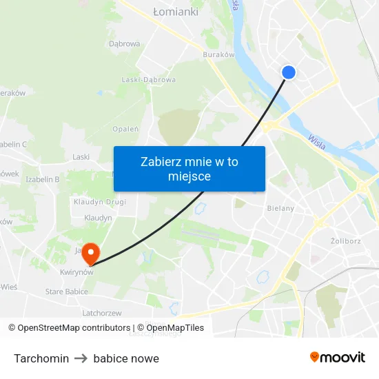 Tarchomin to babice nowe map