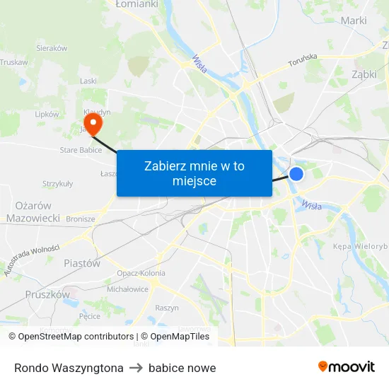 Rondo Waszyngtona to babice nowe map