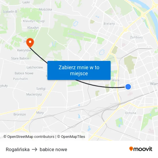 Rogalińska to babice nowe map