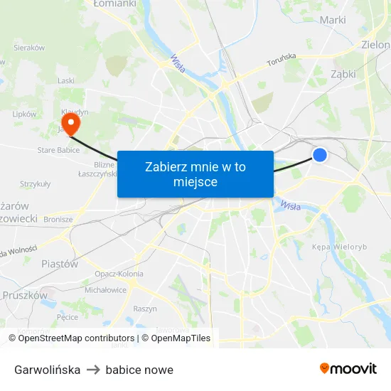 Garwolińska to babice nowe map