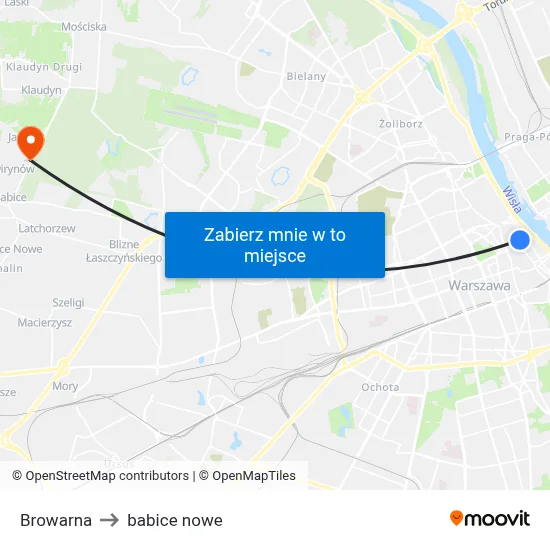 Browarna to babice nowe map