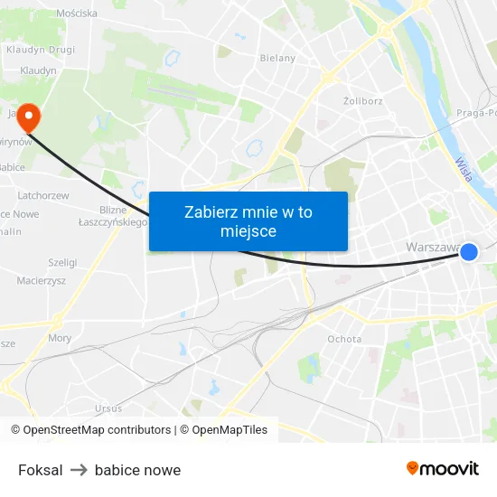 Foksal to babice nowe map