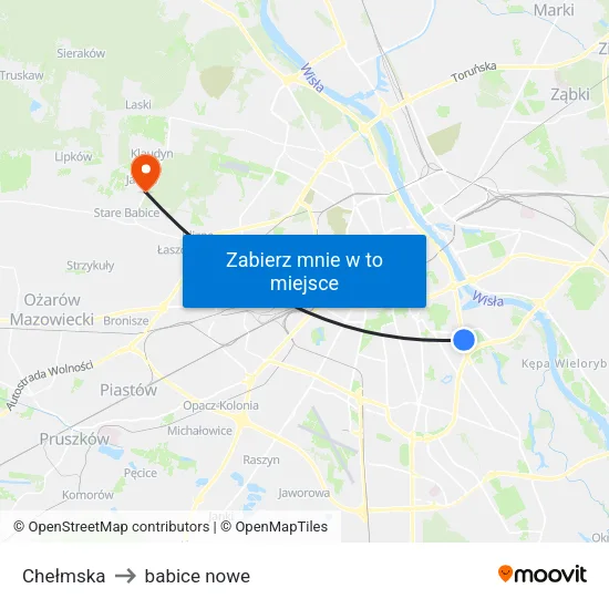 Chełmska to babice nowe map