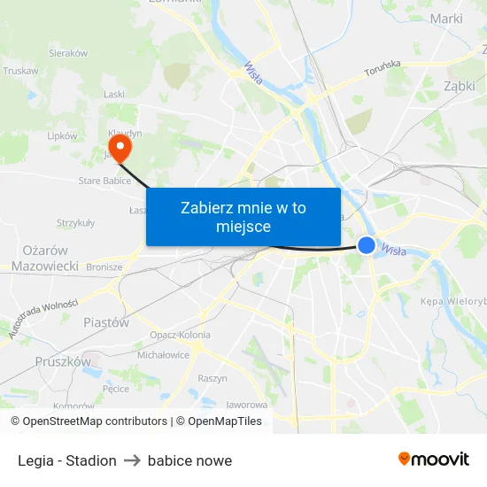 Legia - Stadion to babice nowe map