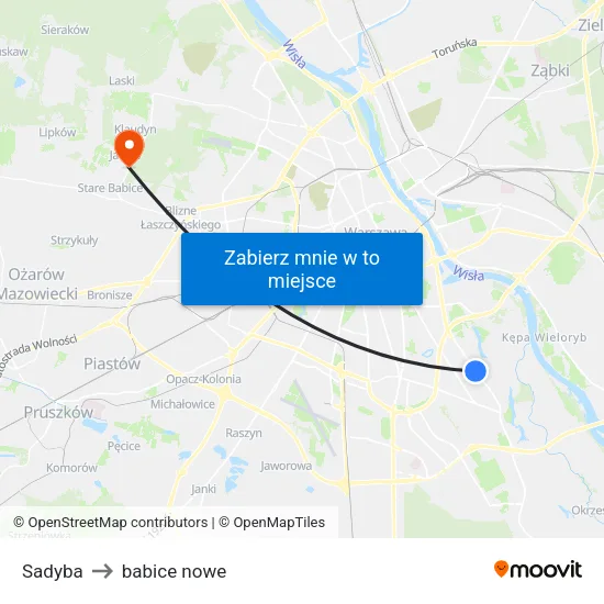 Sadyba to babice nowe map